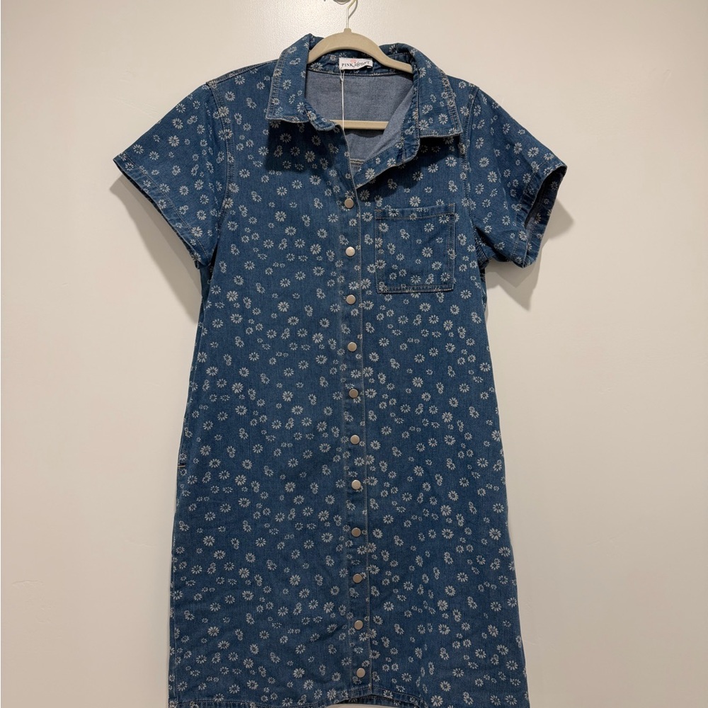 Floral Denim Midi Dress